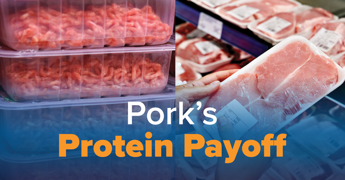 Pork's protein payoff - ground pork and cut